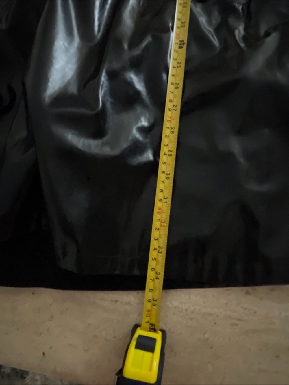 Pierrette B Woman's Coat Size 8 USA Made in Switzerland Shiny Black - Picture 11 of 14